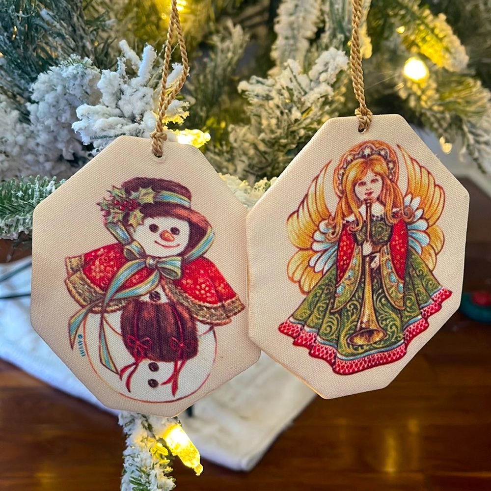 Vintage Avon Ornaments Set of 2